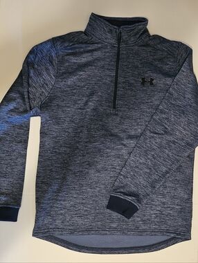 Under Armour Blue Heather Quarter-Zip Pullover